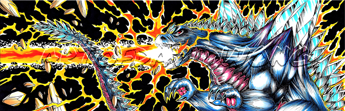 Space Godzilla Canvas — ART OF DAVID WONG